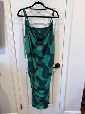 Ava & Viv Teal and green Cowl Neck Dress
